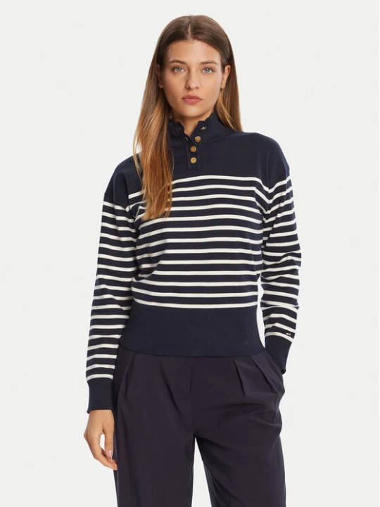 Zdjęcie produktu Tommy Hilfiger Sweter WW0WW47467 Granatowy Regular Fit