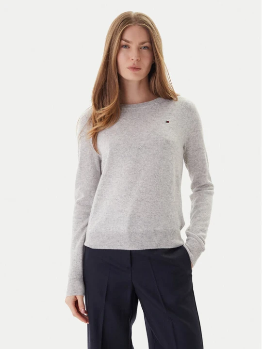 Zdjęcie produktu Tommy Hilfiger Sweter WW0WW47470 Szary Regular Fit