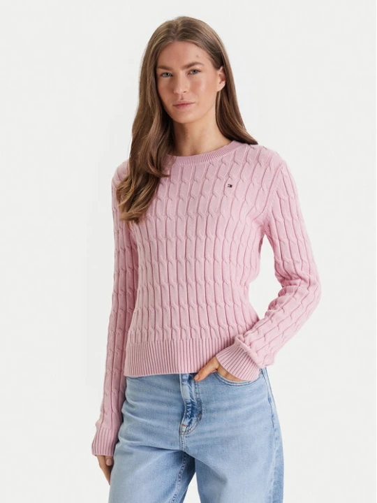 Zdjęcie produktu Tommy Hilfiger Sweter WW0WW47644 Różowy Regular Fit