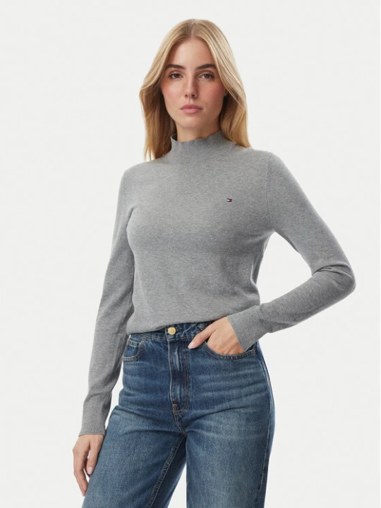 Zdjęcie produktu Tommy Hilfiger Sweter WW0WW51383 Szary Slim Fit