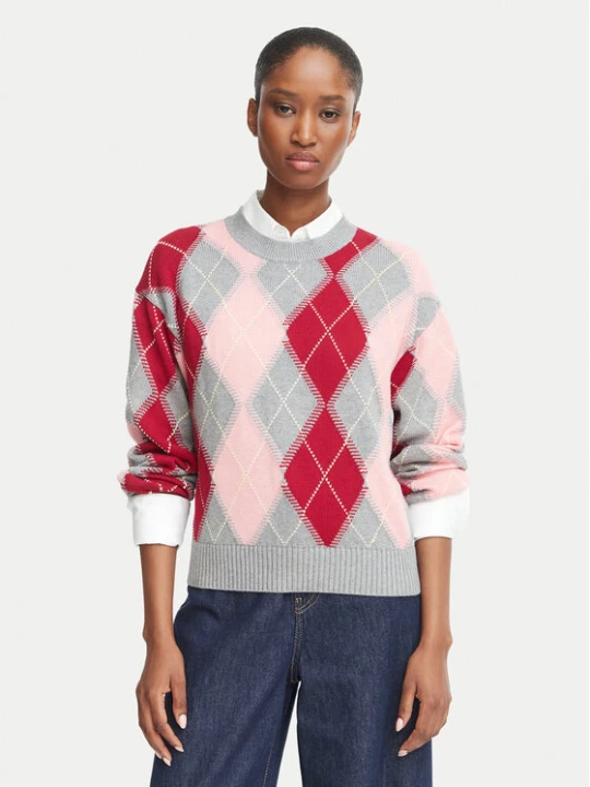 Zdjęcie produktu Tommy Hilfiger Sweter WW0WW51385 Kolorowy Regular Fit