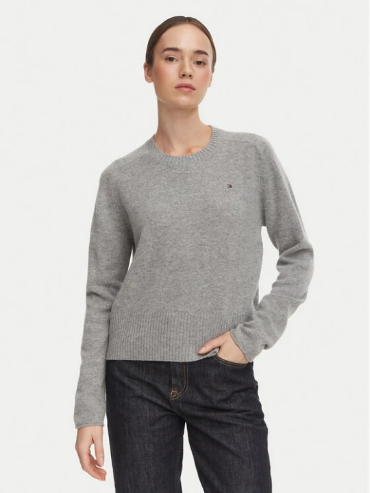 Zdjęcie produktu Tommy Hilfiger Sweter WW0WW51432 Szary ciemny Regular Fit