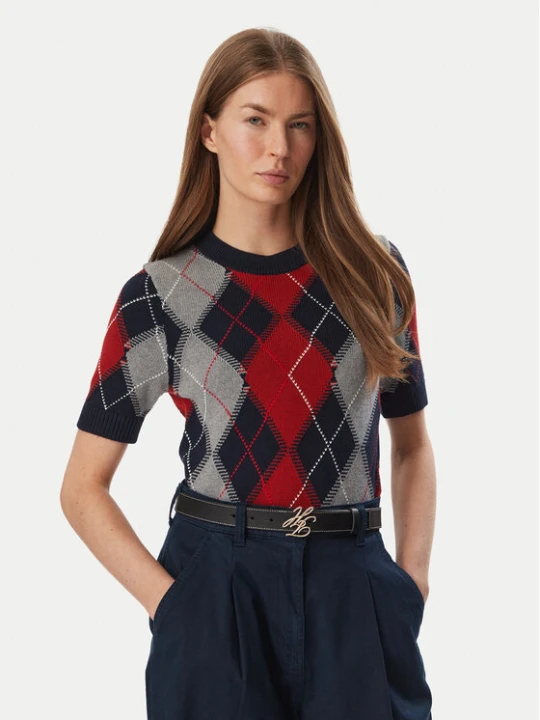 Zdjęcie produktu Tommy Hilfiger Sweter WW0WW52313 Kolorowy Regular Fit