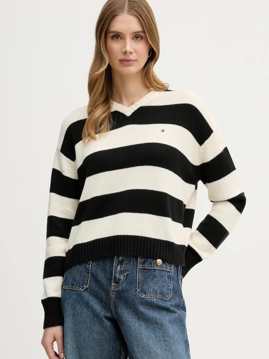Zdjęcie produktu Tommy Hilfiger sweter z dodatkiem kaszmiru czarny