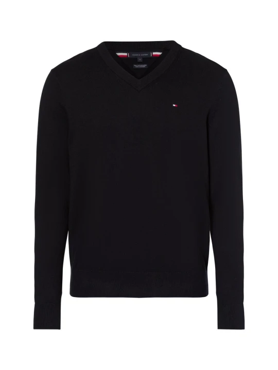 Zdjęcie produktu Tommy Hilfiger Sweter z dodatkiem kaszmiru Mężczyźni Bawełna czarny