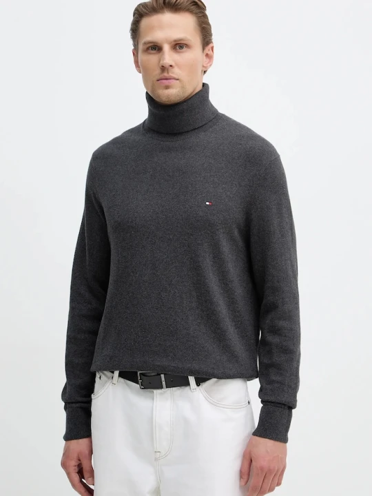 Zdjęcie produktu Tommy Hilfiger sweter z domieszką kaszmiru szary