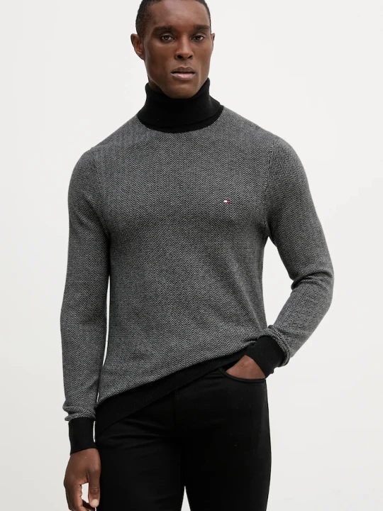 Zdjęcie produktu Tommy Hilfiger sweter z domieszką wełny szary