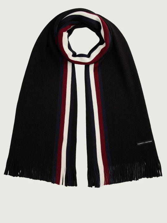 Zdjęcie produktu Tommy Hilfiger Szal Modern Heritage | z dodatkiem wełny czarny