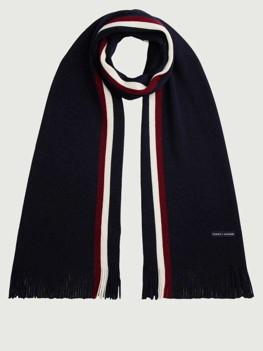 Zdjęcie produktu Tommy Hilfiger Szal Modern Heritage | z dodatkiem wełny granatowy