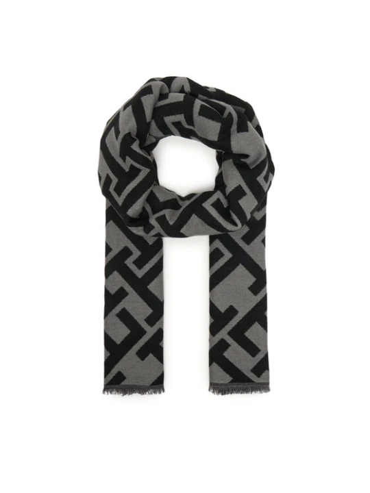 Zdjęcie produktu Tommy Hilfiger Szal Th Monogram Heavy Scarf AW0AW18051 Czarny