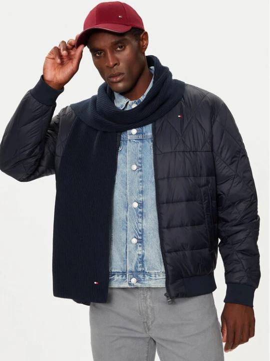 Zdjęcie produktu Tommy Hilfiger Szalik Flag AM0AM12847 Granatowy