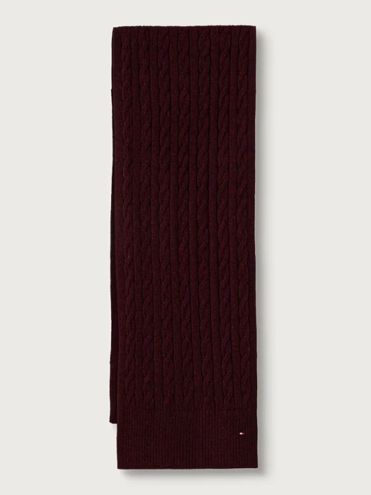 Zdjęcie produktu Tommy Hilfiger szalik męski z wełną bordowy