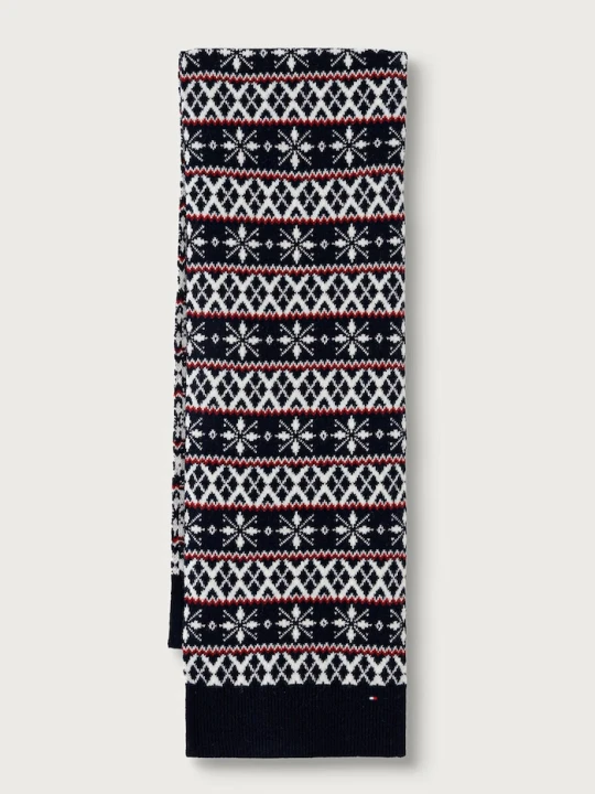 Zdjęcie produktu Tommy Hilfiger szalik męski z wełną granatowy