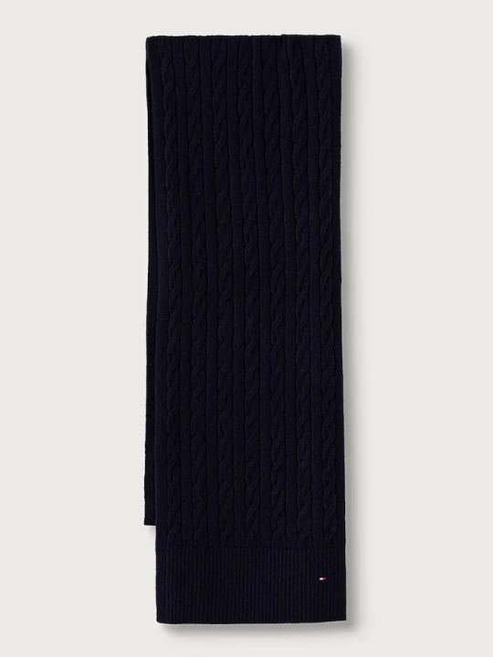 Zdjęcie produktu Tommy Hilfiger szalik męski z wełną granatowy