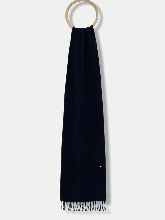 Zdjęcie produktu Tommy Hilfiger szalik wełniany granatowy