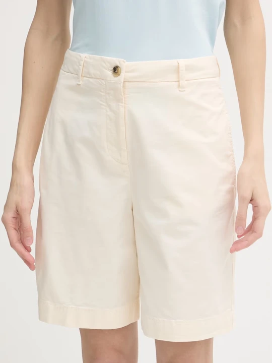 Zdjęcie produktu Tommy Hilfiger szorty chino damskie z bawełną beżowy