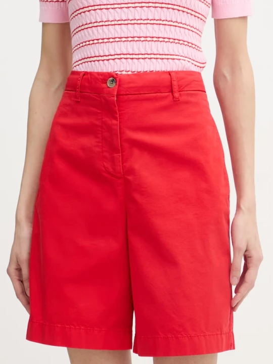 Zdjęcie produktu Tommy Hilfiger szorty chino damskie z bawełną czerwony