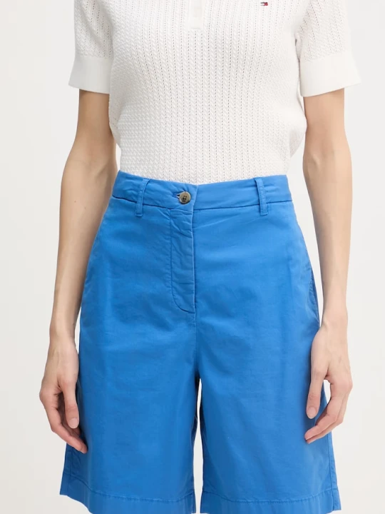 Zdjęcie produktu Tommy Hilfiger szorty chino damskie z bawełną niebieski
