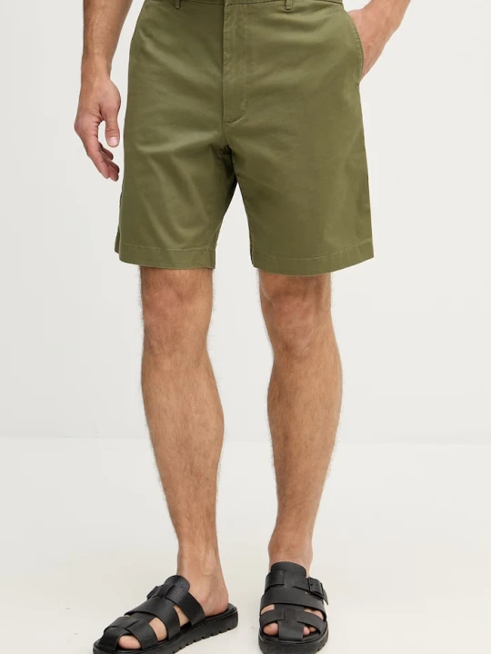 Zdjęcie produktu Tommy Hilfiger szorty chino męskie bawełniane z elastanem zielony