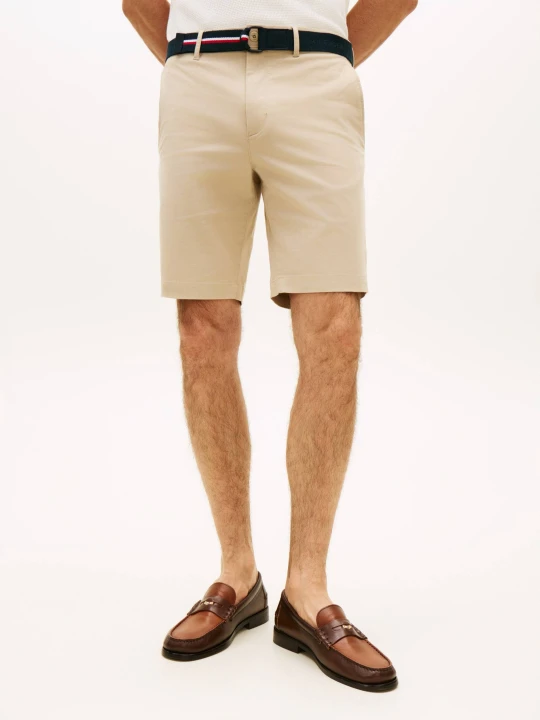 Zdjęcie produktu Tommy Hilfiger Szorty chino + pasek Denton | Slim Fit beżowy
