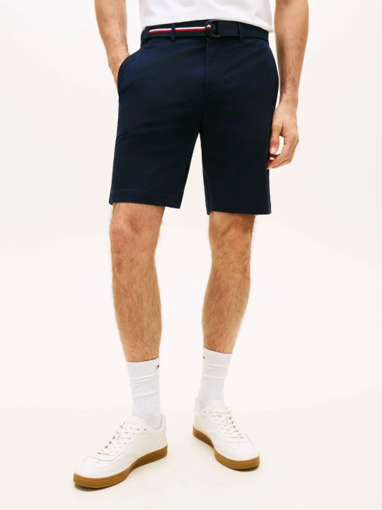 Zdjęcie produktu Tommy Hilfiger Szorty chino + pasek Denton | Slim Fit granatowy