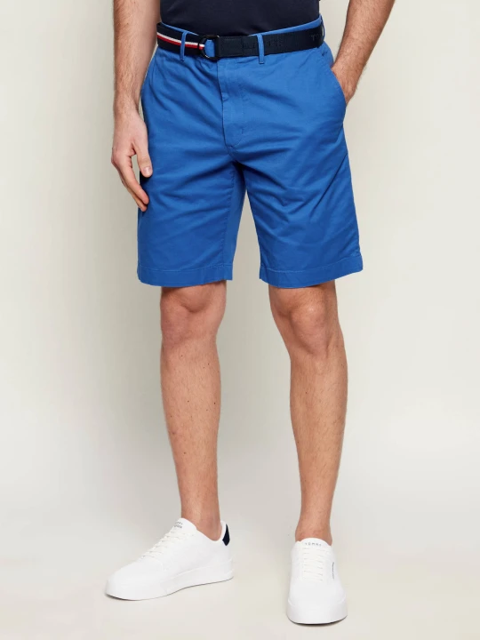 Zdjęcie produktu Tommy Hilfiger Szorty chino + pasek Denton | Slim Fit niebieski