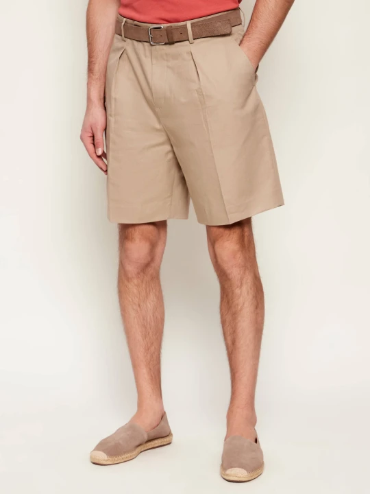 Zdjęcie produktu Tommy Hilfiger Szorty chino | Relaxed fit | z dodatkiem lnu beżowy