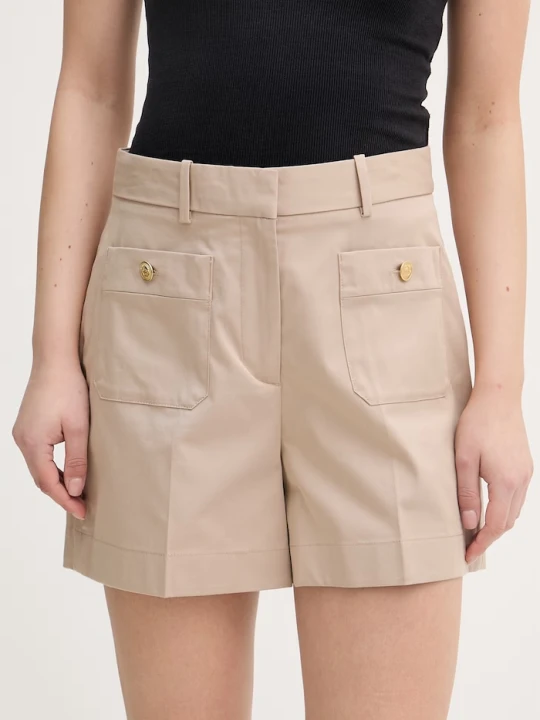 Zdjęcie produktu Tommy Hilfiger szorty eleganckie damskie beżowy