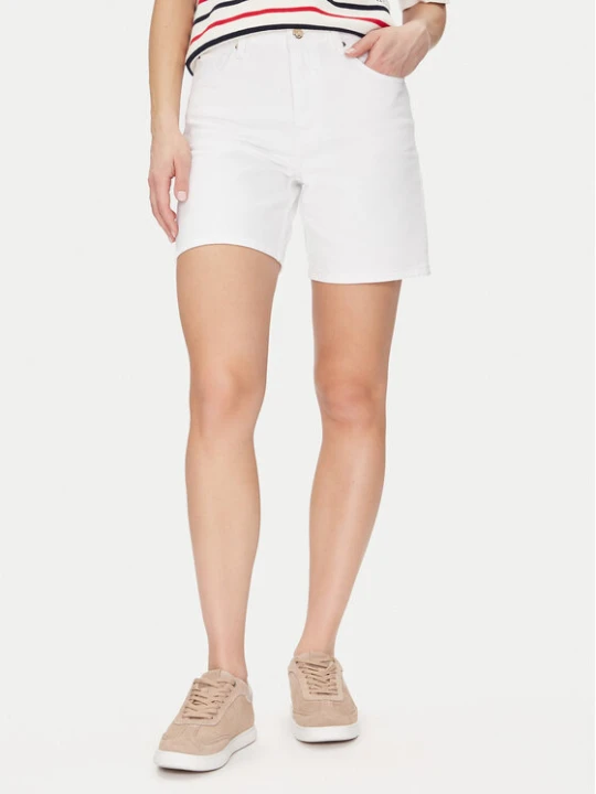 Zdjęcie produktu Tommy Hilfiger Szorty jeansowe Dnm Straight Short Rw White WW0WW45924 Biały Regular Fit