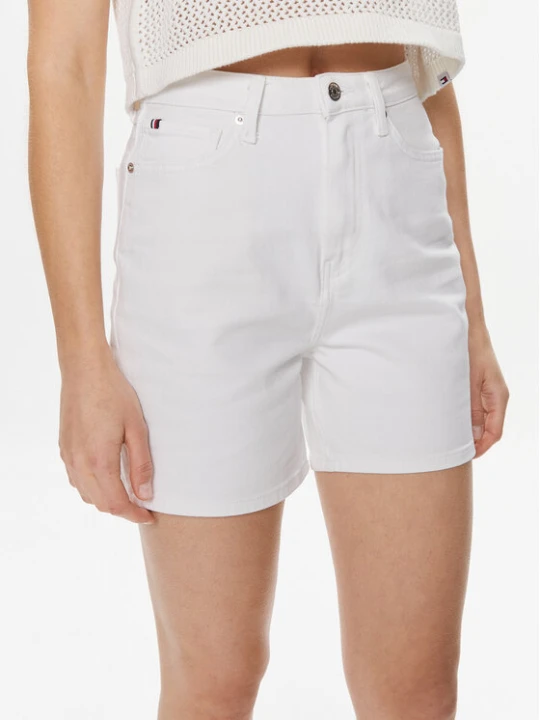 Zdjęcie produktu Tommy Hilfiger Szorty jeansowe WW0WW41321 Biały Regular Fit