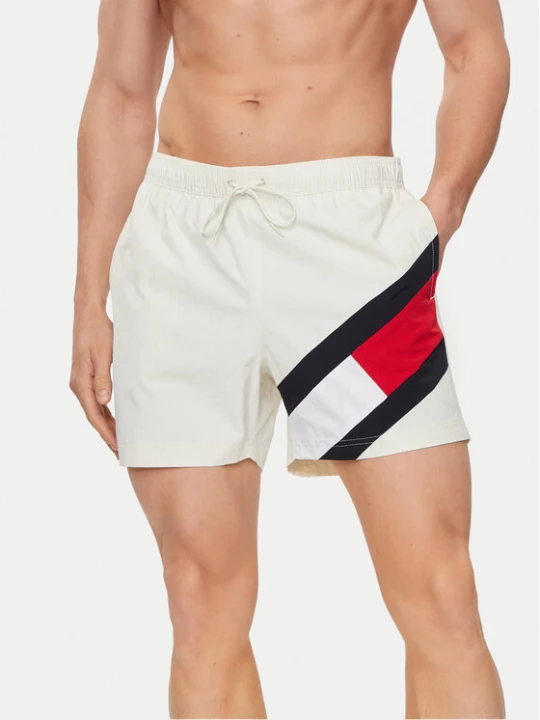 Zdjęcie produktu Tommy Hilfiger Szorty kąpielowe UM0UM02048 Biały Slim Fit