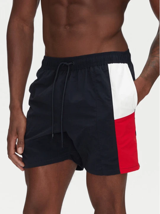 Zdjęcie produktu Tommy Hilfiger Szorty kąpielowe UM0UM03483 Granatowy Slim Fit
