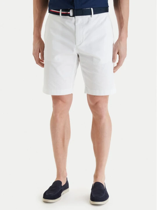 Zdjęcie produktu Tommy Hilfiger Komplet szorty i pasek Denton MW0MW42349 Biały Slim Fit