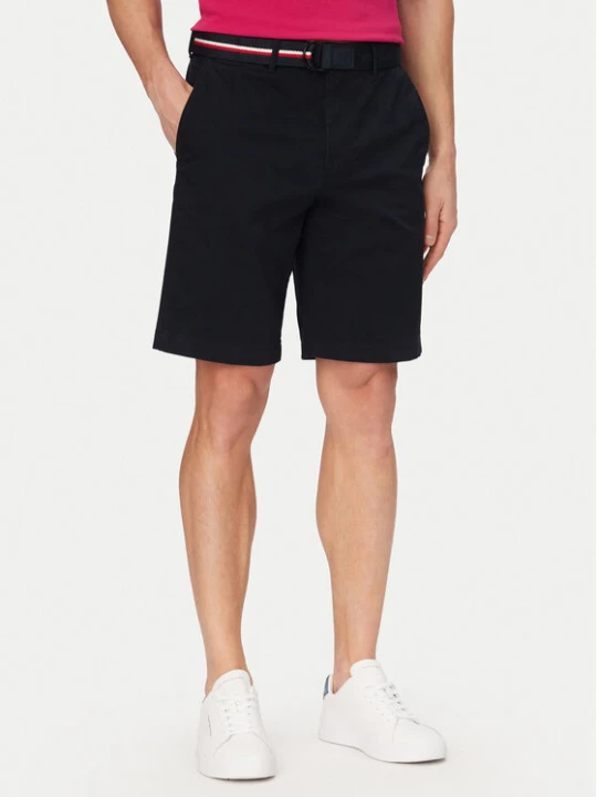Zdjęcie produktu Tommy Hilfiger Komplet szorty i pasek Denton MW0MW42349 Granatowy Slim Fit