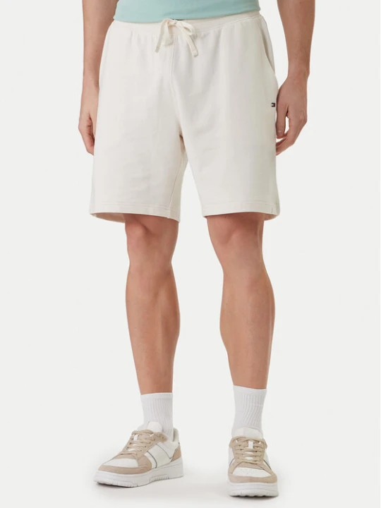 Zdjęcie produktu Tommy Hilfiger Szorty materiałowe Essential MW0MW37240 Écru Regular Fit Kremowy