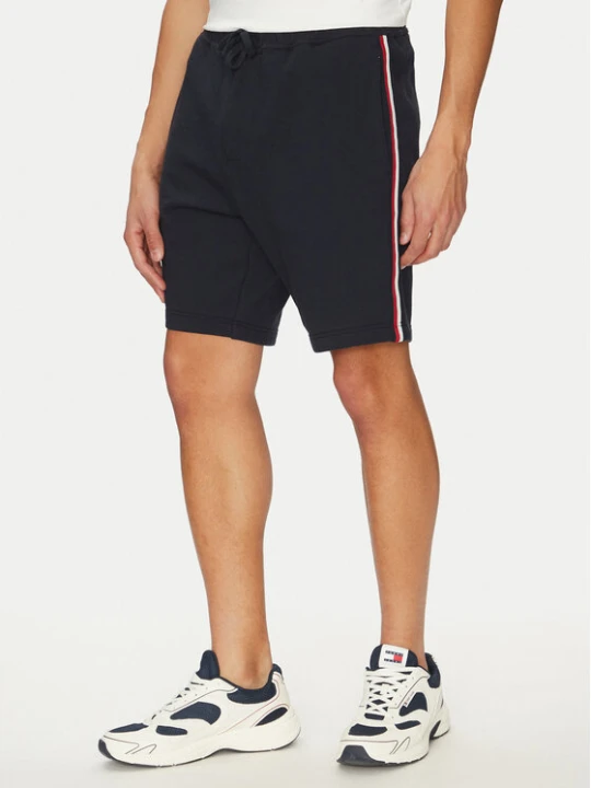 Zdjęcie produktu Tommy Hilfiger Szorty materiałowe Global Stripe MW0MW39255 Granatowy Regular Fit
