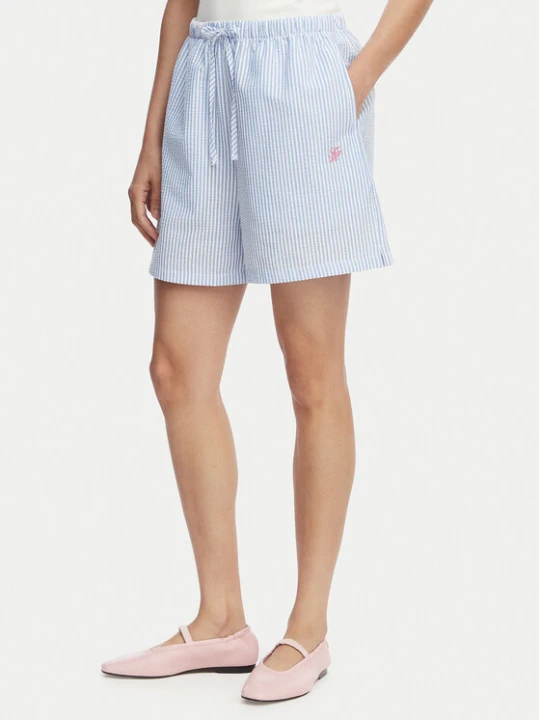 Zdjęcie produktu Tommy Hilfiger Szorty materiałowe Seersucker UW0UW06542 Niebieski jasny Regular Fit