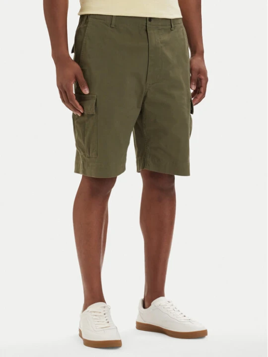 Zdjęcie produktu Tommy Hilfiger Szorty materiałowe Twill Cargo MW0MW42350 Khaki Relaxed Fit