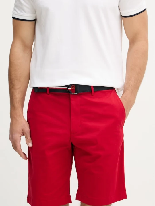 Zdjęcie produktu Tommy Hilfiger szorty męskie bawełniane z elastanem czerwony