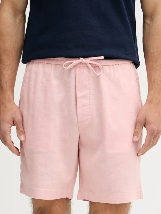 Zdjęcie produktu Tommy Hilfiger szorty męskie z lnem różowy