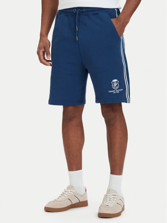 Zdjęcie produktu Tommy Hilfiger Szorty sportowe Crest Embroidery MW0MW42878 Niebieski Relaxed Fit