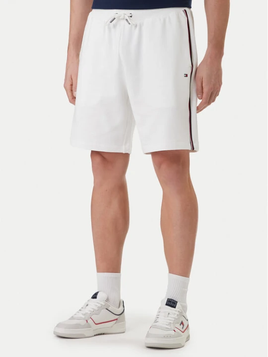 Zdjęcie produktu Tommy Hilfiger Szorty sportowe Global Stripe MW0MW42883 Biały Regular Fit