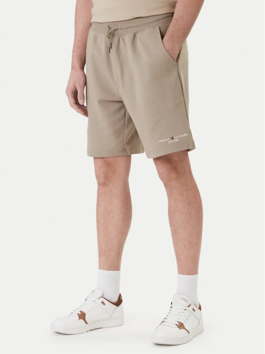 Zdjęcie produktu Tommy Hilfiger Szorty sportowe Logo MW0MW43068 Beżowy Regular Fit