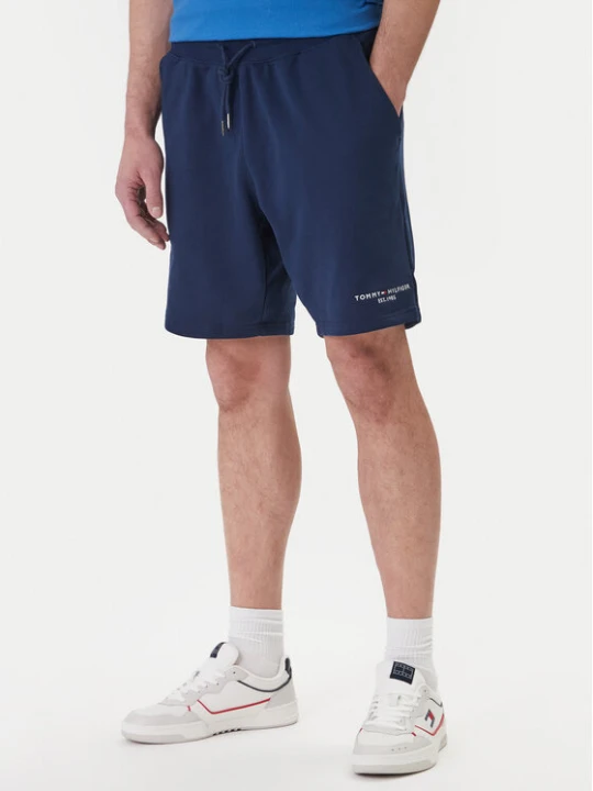 Zdjęcie produktu Tommy Hilfiger Szorty sportowe Logo MW0MW43068 Granatowy Regular Fit