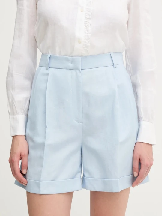 Zdjęcie produktu Tommy Hilfiger szorty z domieszką lnu niebieski