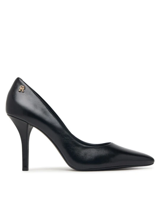 Zdjęcie produktu Tommy Hilfiger Szpilki High Heel Court Leather Shoe FW0FW09527 Czarny
