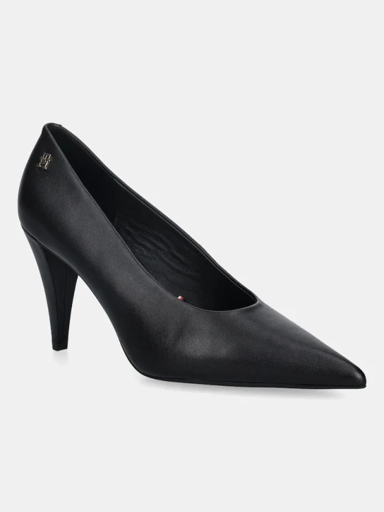 Zdjęcie produktu Tommy Hilfiger szpilki skórzane TH SMOOTH LEATHER PUMP czarny