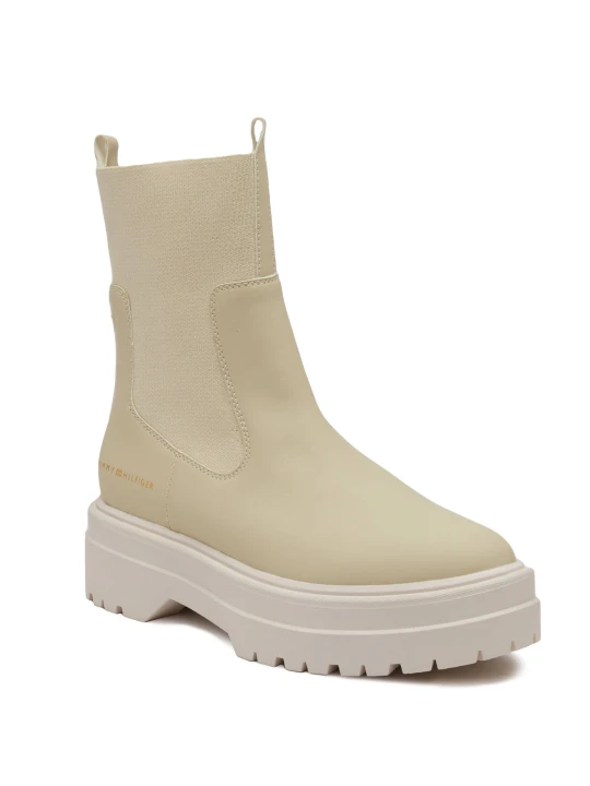 Zdjęcie produktu Tommy Hilfiger Sztyblety FEMININE SEASONAL UT | z dodatkiem skóry beżowy
