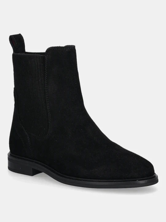 Zdjęcie produktu Tommy Hilfiger sztyblety zamszowe FLAG SUEDE CHELSEA BOOT czarny