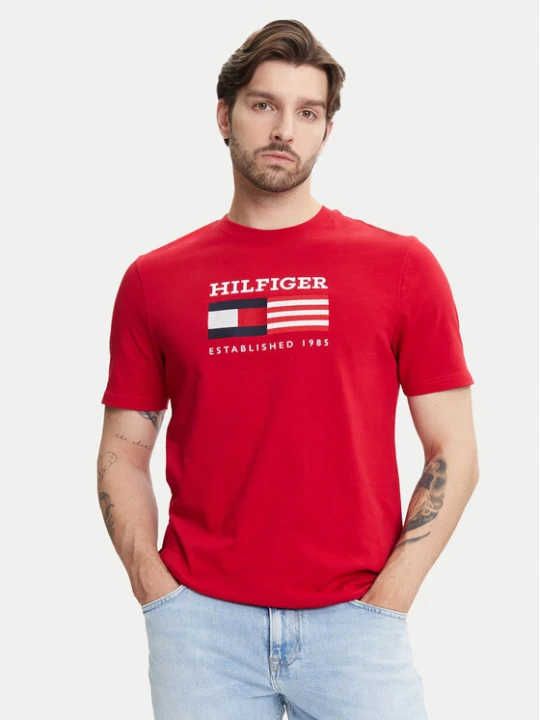 Zdjęcie produktu Tommy Hilfiger T-Shirt American Monotype MW0MW39843 Czerwony Regular Fit